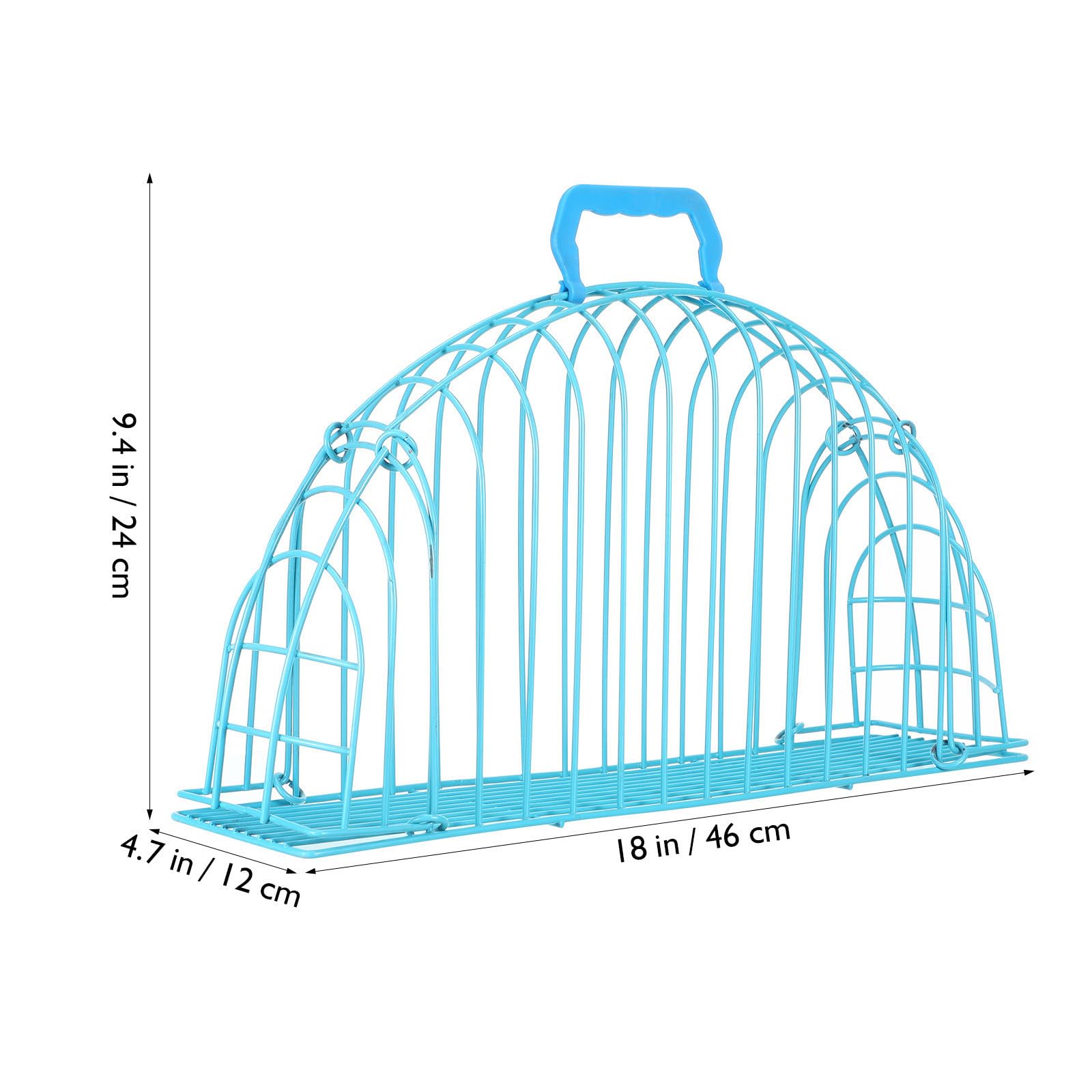 minkissy Jaula de Aseo para Gatos, Jaula de Ducha para Gatos, Jaula de baño para Gatos pequeños, Estructura de Hierro, diseño Transpirable, fácil de Guardar, Color Azul
