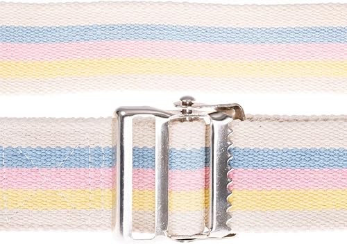 Vista 11 de COW&COW Cinturón de transferencia y marcha de 72 pulgadas con hebilla de metal, ayuda de transferencia para caminar y de pie para cuidador, Arco iris