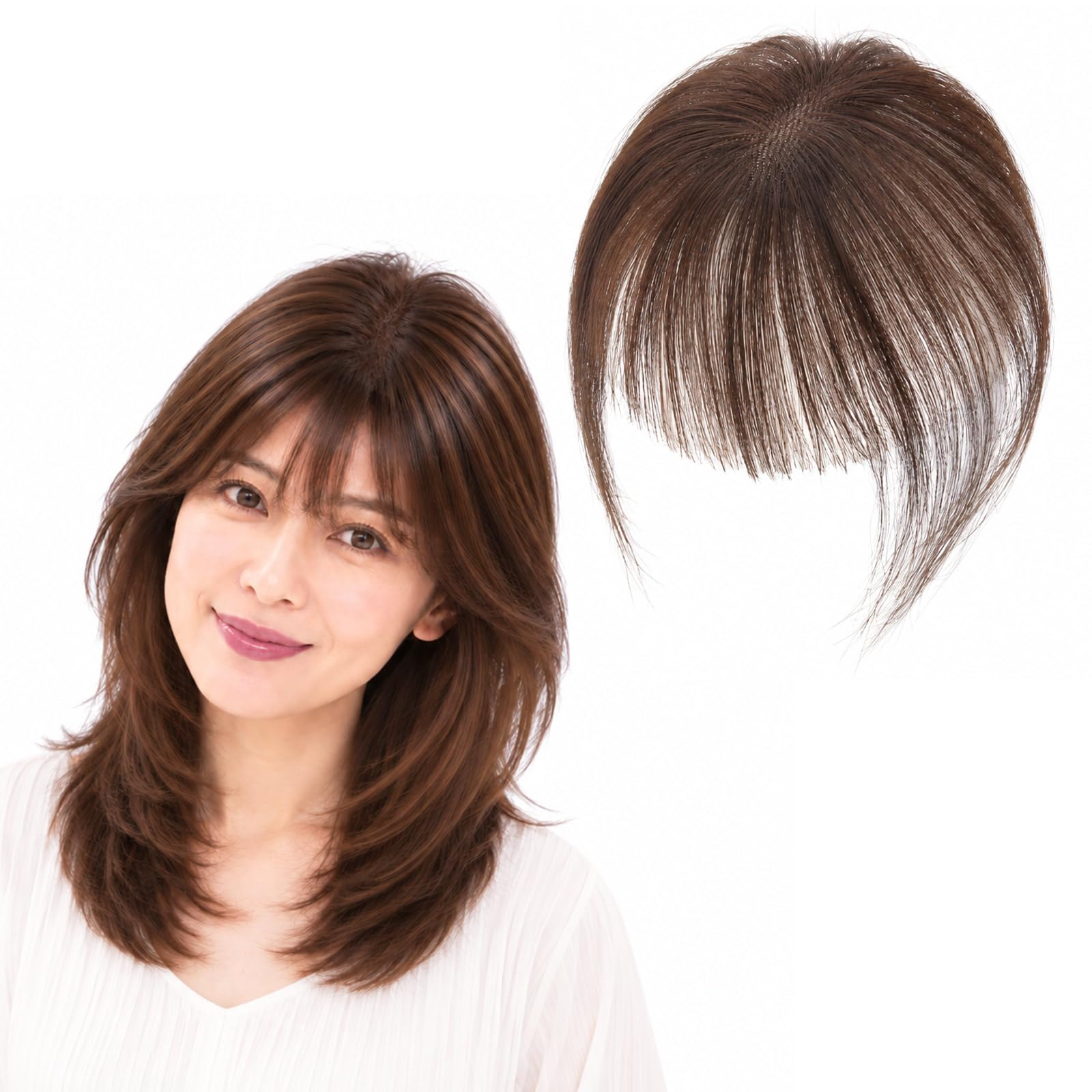 Amazon.co.jp: 日本ヘアピース研究所 白髪隠し専用 部分 ウィッグ 新
