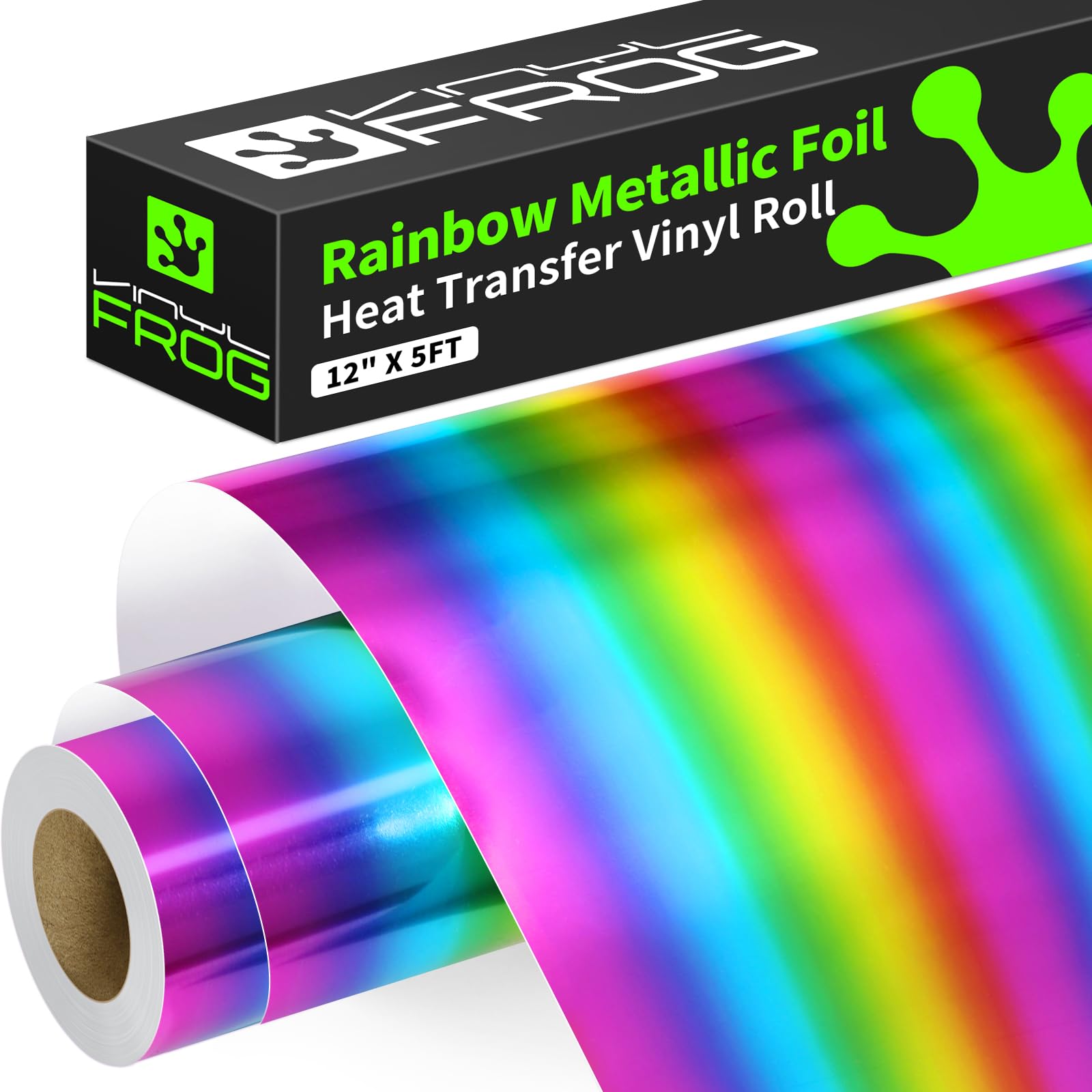 Amazon.com: VINYL FROG Rainbow Metallic Foil Heat Transfer Vinyl