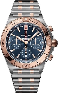 Watch Breitling Breitling Chronomat B01 Steel and 18k Red Gold Mens Watch UB0134101C1U1 green