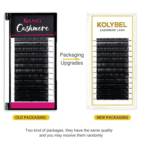 Miniatura 2 de Extensiones de pestañas de cachemira de 0.002 in, rizo D de 0.315-0.630 in, bandeja mixta, extensiones de pestañas individuales de primera calidad,