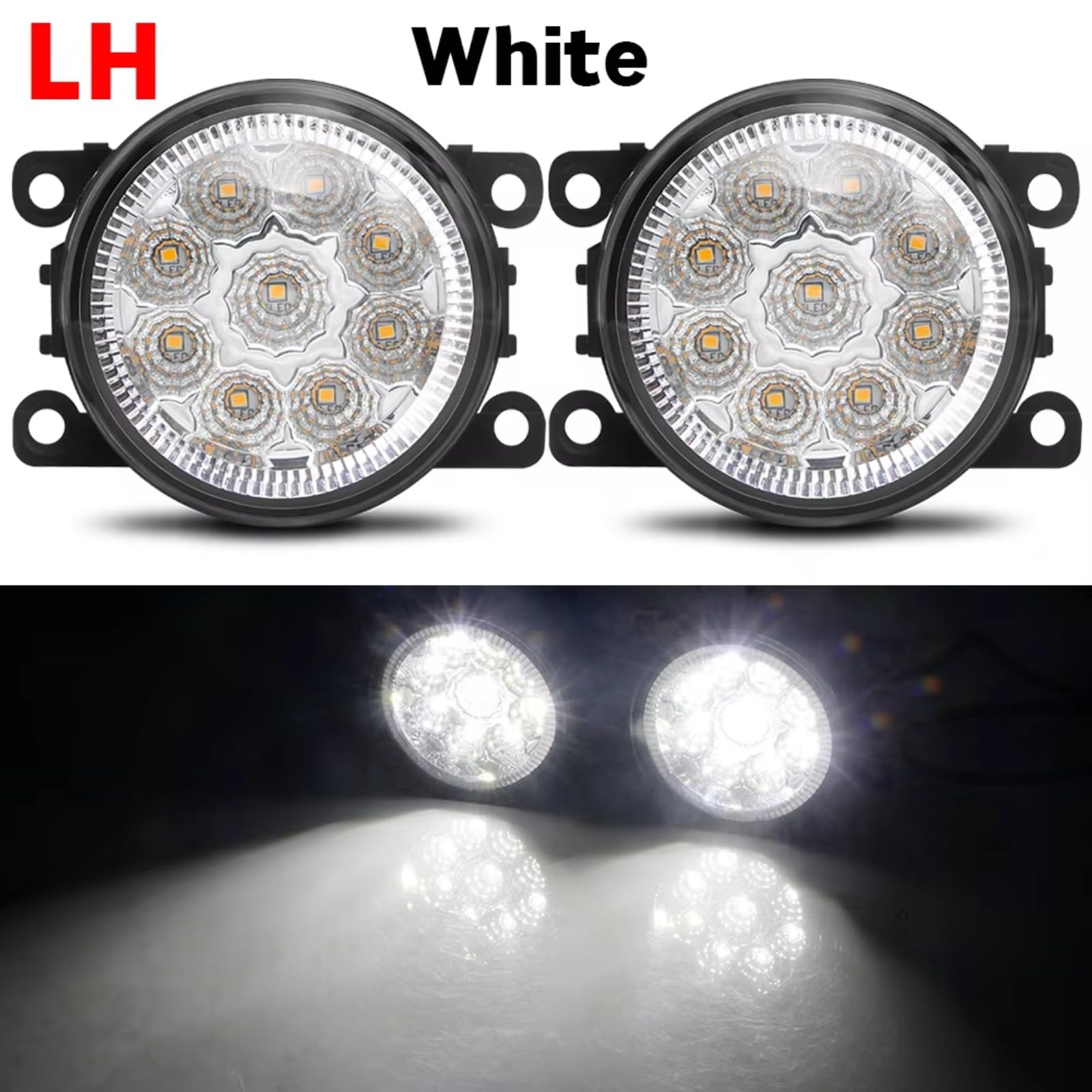 Faro Antiniebla Delantero Para Fiat Para Ducato (250_ 290_) Faros Antiniebla Exteriores Circulación Diurna (DRL) Coche 2 Unidades 30 W 3000 Lm LED(LH White)