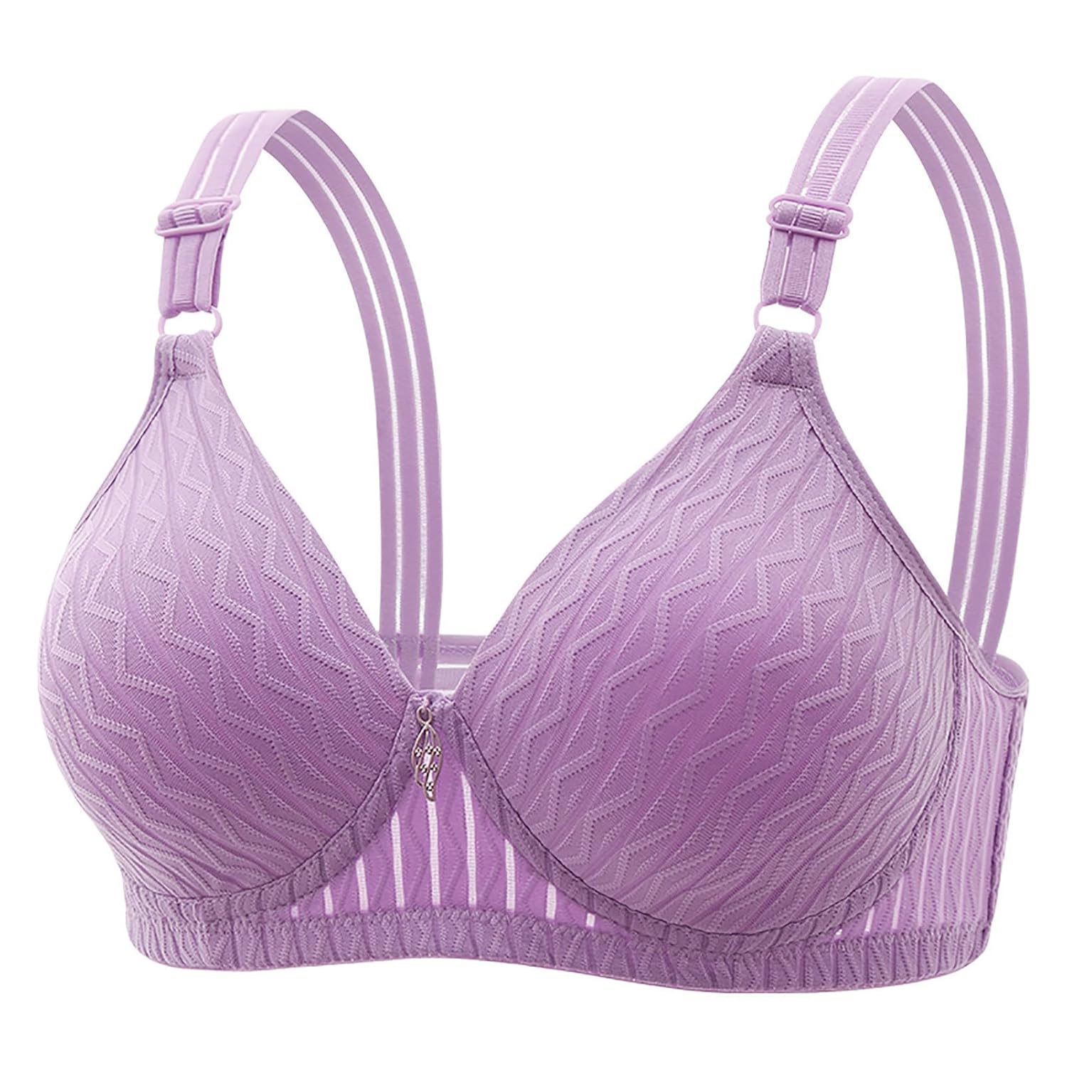 Womens Everyday Bra Full Coverage Breathable Seamless T Shirt Bra Push Up Embroidered Comfort No Underwire Bralettes