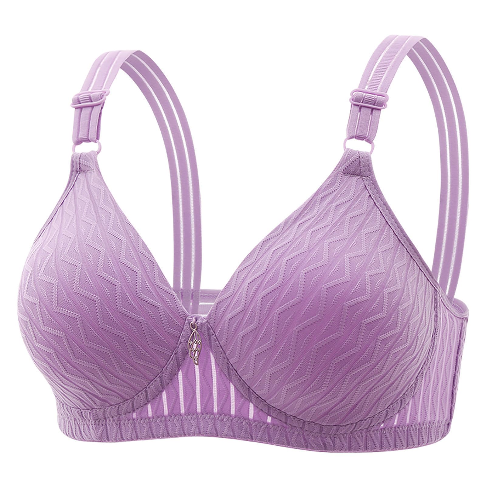 Womens Everyday Bra Full Coverage Breathable Seamless T Shirt Bra Push Up Embroidered Comfort No Underwire Bralettes