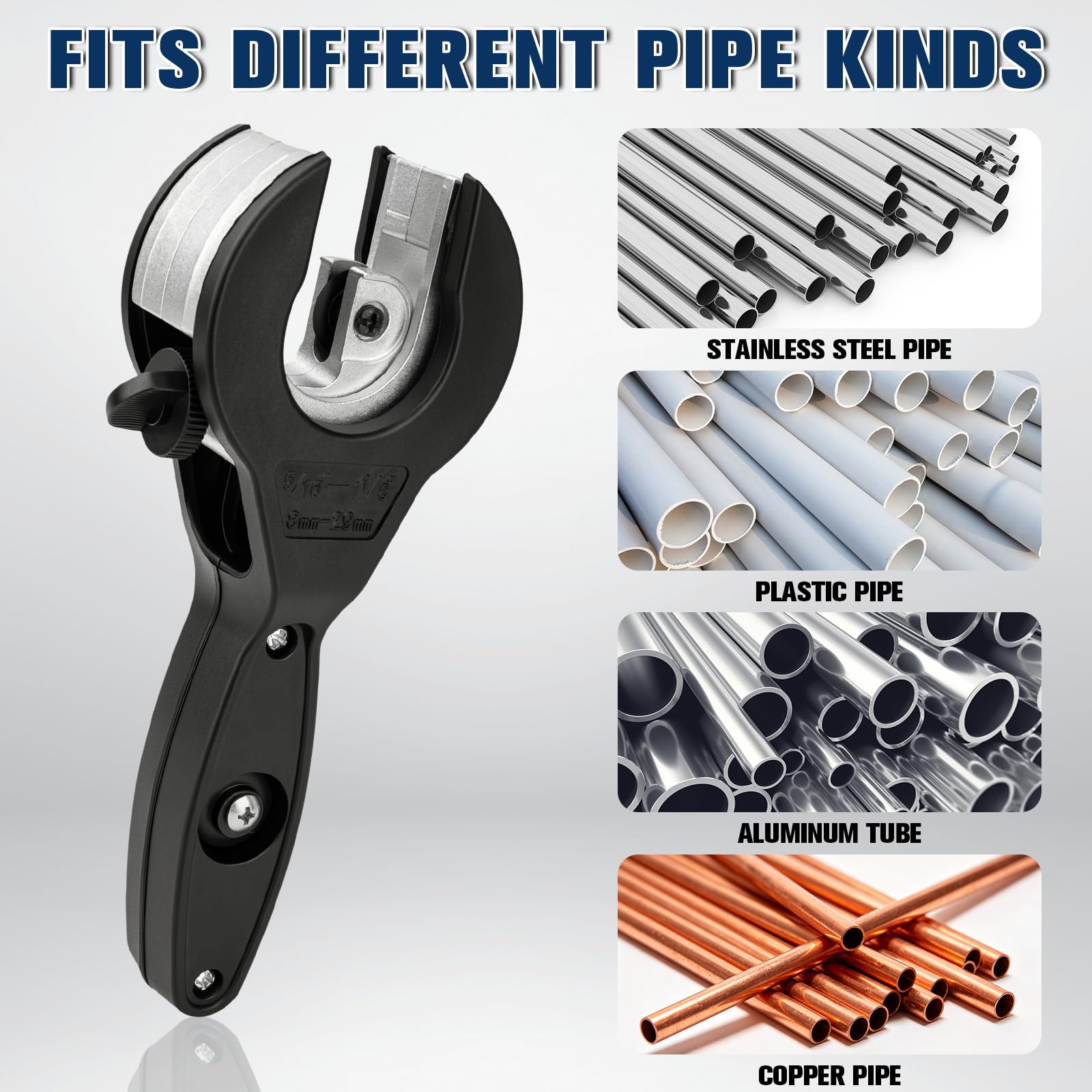 Vocoleca 2-in-1 Pipe Cutter - Ratchet & Deburring Tool -5