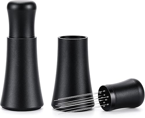 Herramienta de distribución de café expreso, agitador de café espresso de 10 agujas I 0.014 in, herramienta profesional de distribución de café para