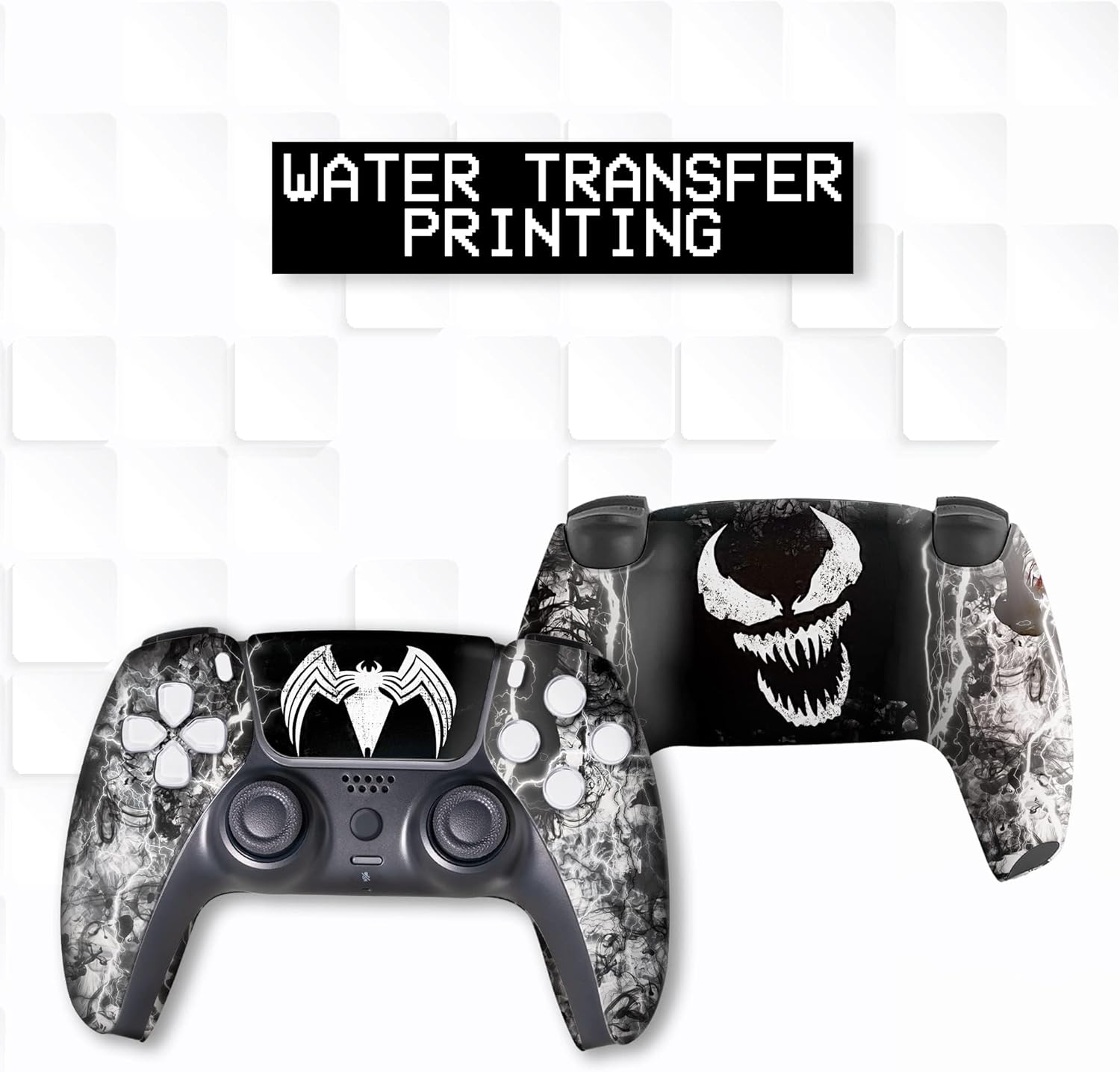 Vennom Protective Silicone Cover and Custom PS-5 Controller Wireless Compatible with Play-Station 5 Console. Proudly Designed and Customized in USA