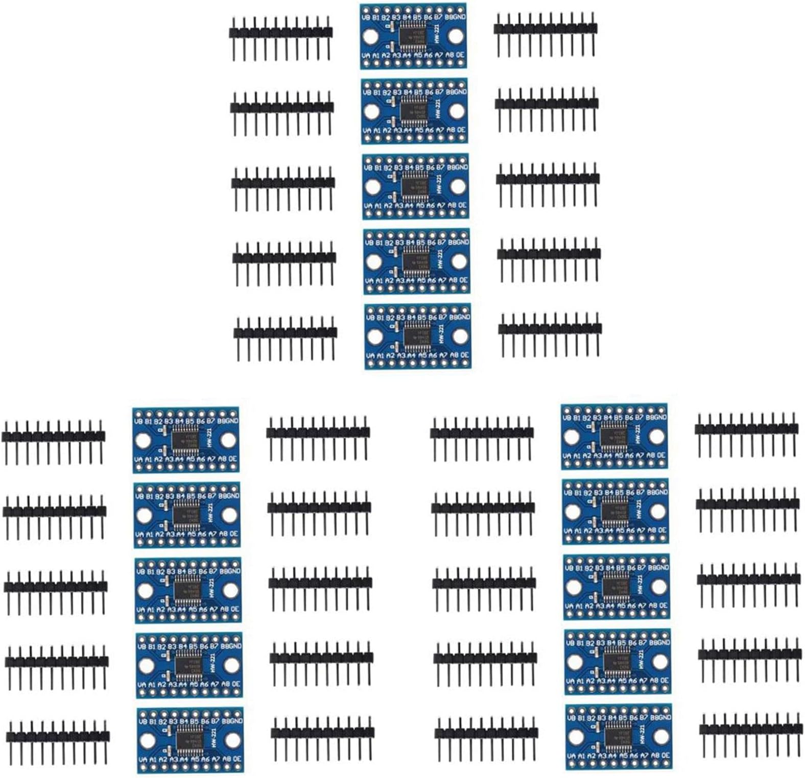 – 15Pcs TXS0108E 8 Channel Logic Level Converter Bi-Directional High Speed Full Duplex Shifter 3.3V 5V