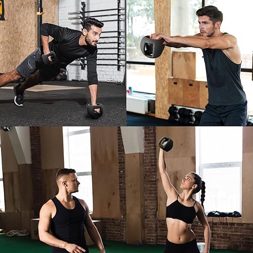 Miniatura 5 de POWER GUIDANCE Mancuernas esféricas + pesas rusas, logra el máximo rendimiento de ejercicio mientras minimiza el estrés en las articulaciones