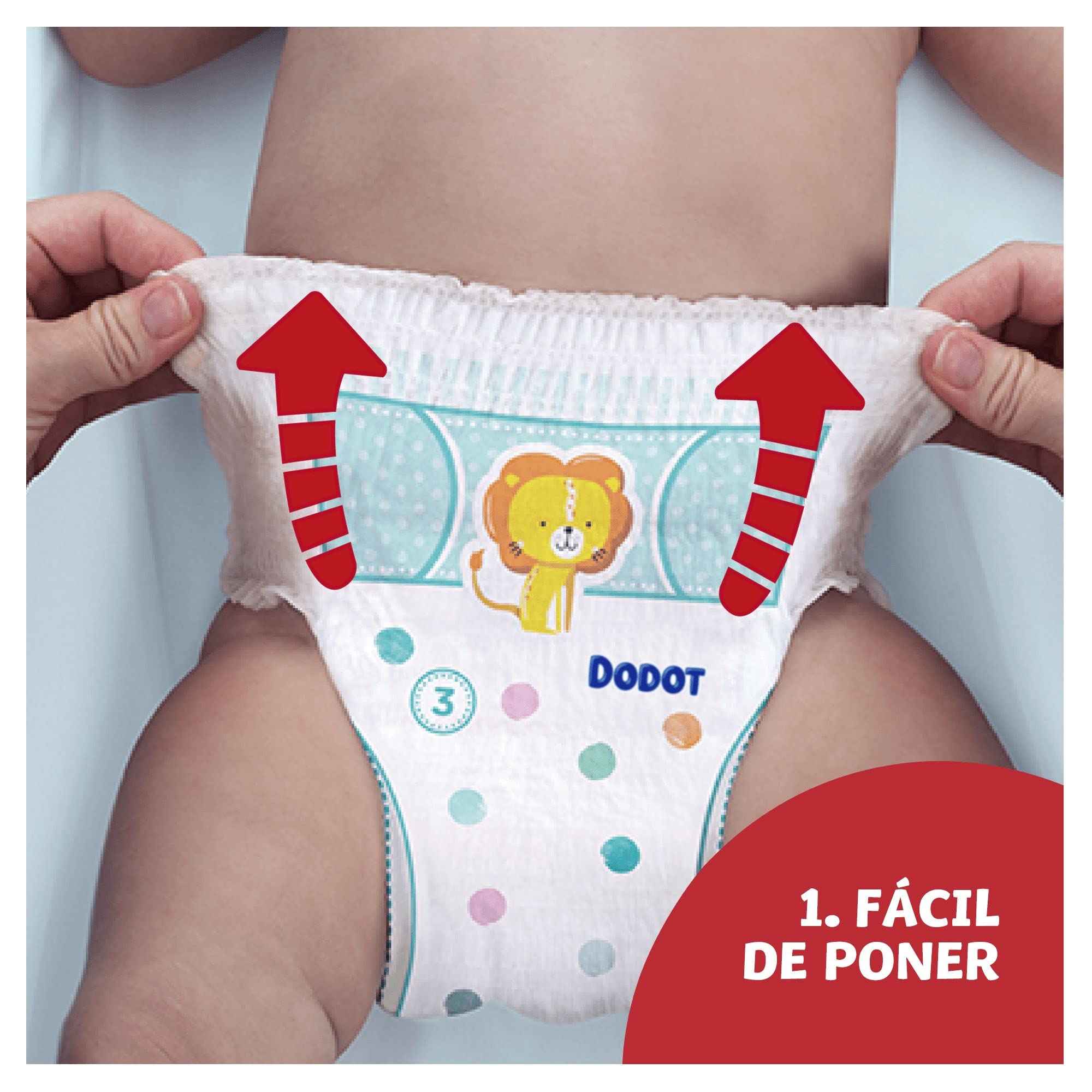 Dodot Pañales Bebé Pants Talla 5 (12-17 kg), 150 Pañales, Pañal-Braguita con Ajuste 360° Anti-Fugas