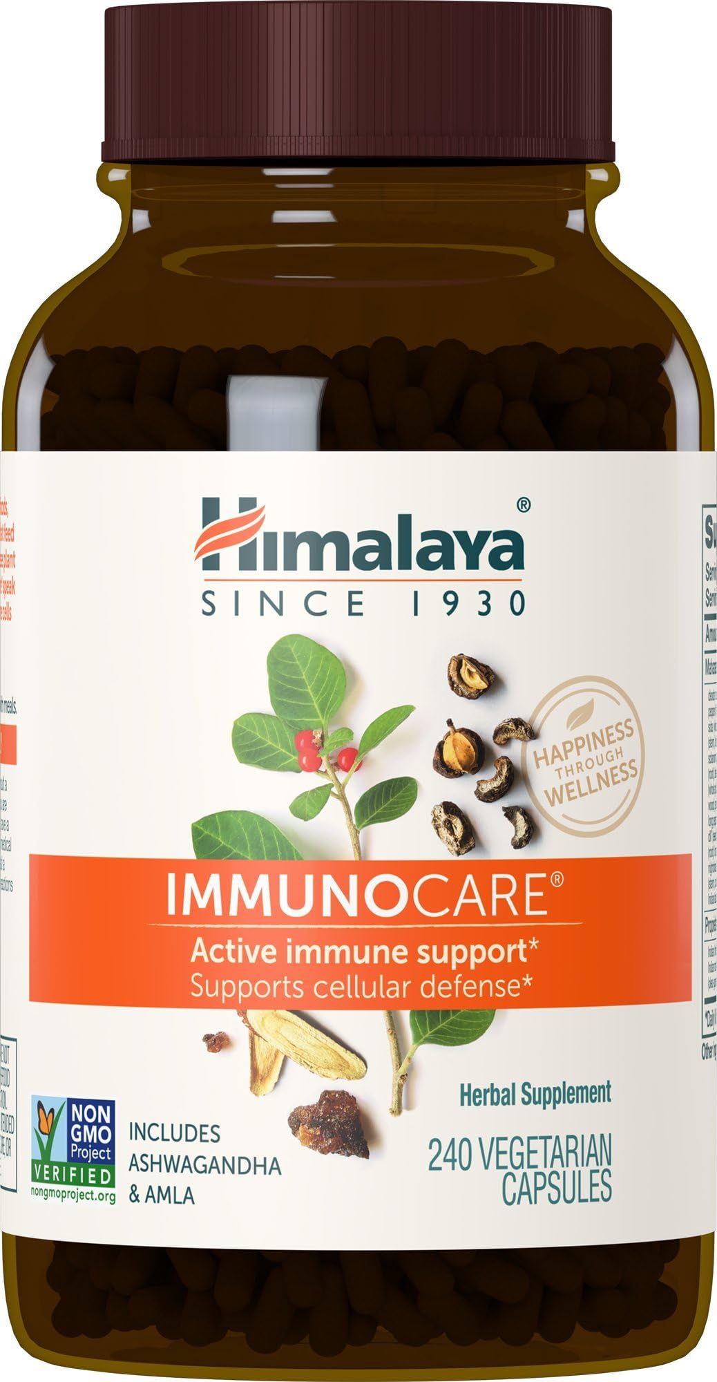ImmunoCare, 60 Day Supply - Herbal Immune Support Supplement with Ashwagandha and Amla - Vegan, Non-GMO, Gluten Free, 840 mg, 240 Capsules