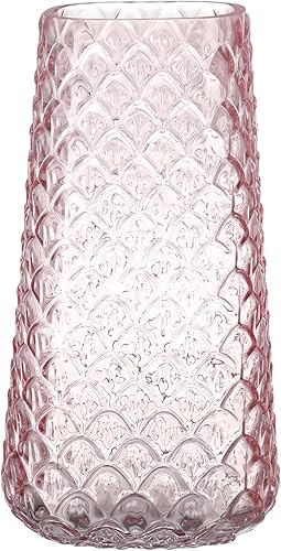 Miniatura 32 de Jarrón de vidrio acanalado, jarrones de flores para ramo, jarrones de vidrio transparente para flores, moderno jarrón acanalado para sala de estar,