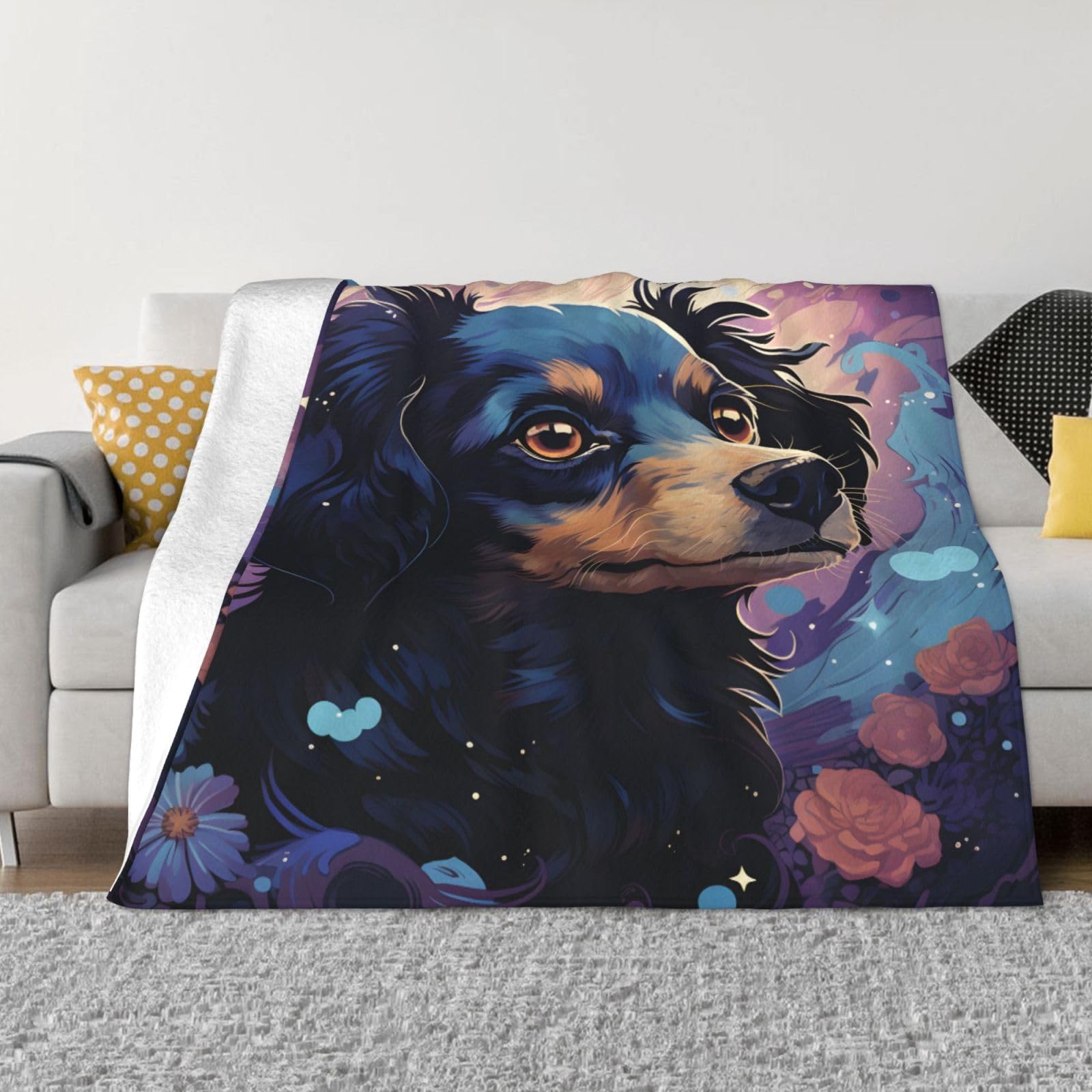 Couverture pour chien en flanelle haut de gamme et polaire décorative