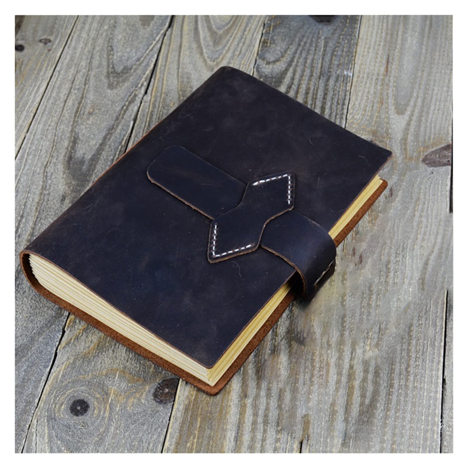 EDDGE Cuaderno A5 con Flores en Relieve A5, Cuaderno de Notas de Cuero Genuino Hecho a Mano, Diario Retro, Diario de Viaje, Escuela, Oficina, Estudiante, Bloc de Notas