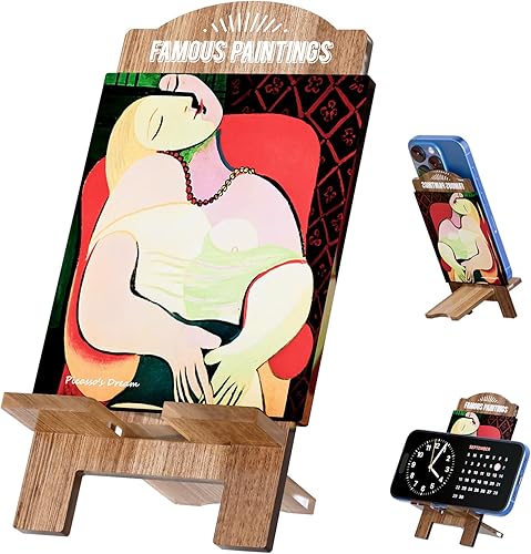 Miniatura 9 de Van Gogh - Soporte acrílico para teléfono, diseño de girasoles, soporte estético para escritorio, tabletas y teléfonos