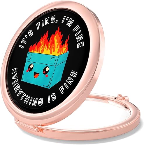 Miniatura 22 de Nipichsha Espejo compacto, espejo de maquillaje de viaje de bolsillo, aumento de 2 caras 2X/1X, pequeño portátil plegable, 2.75 pulgadas, plata