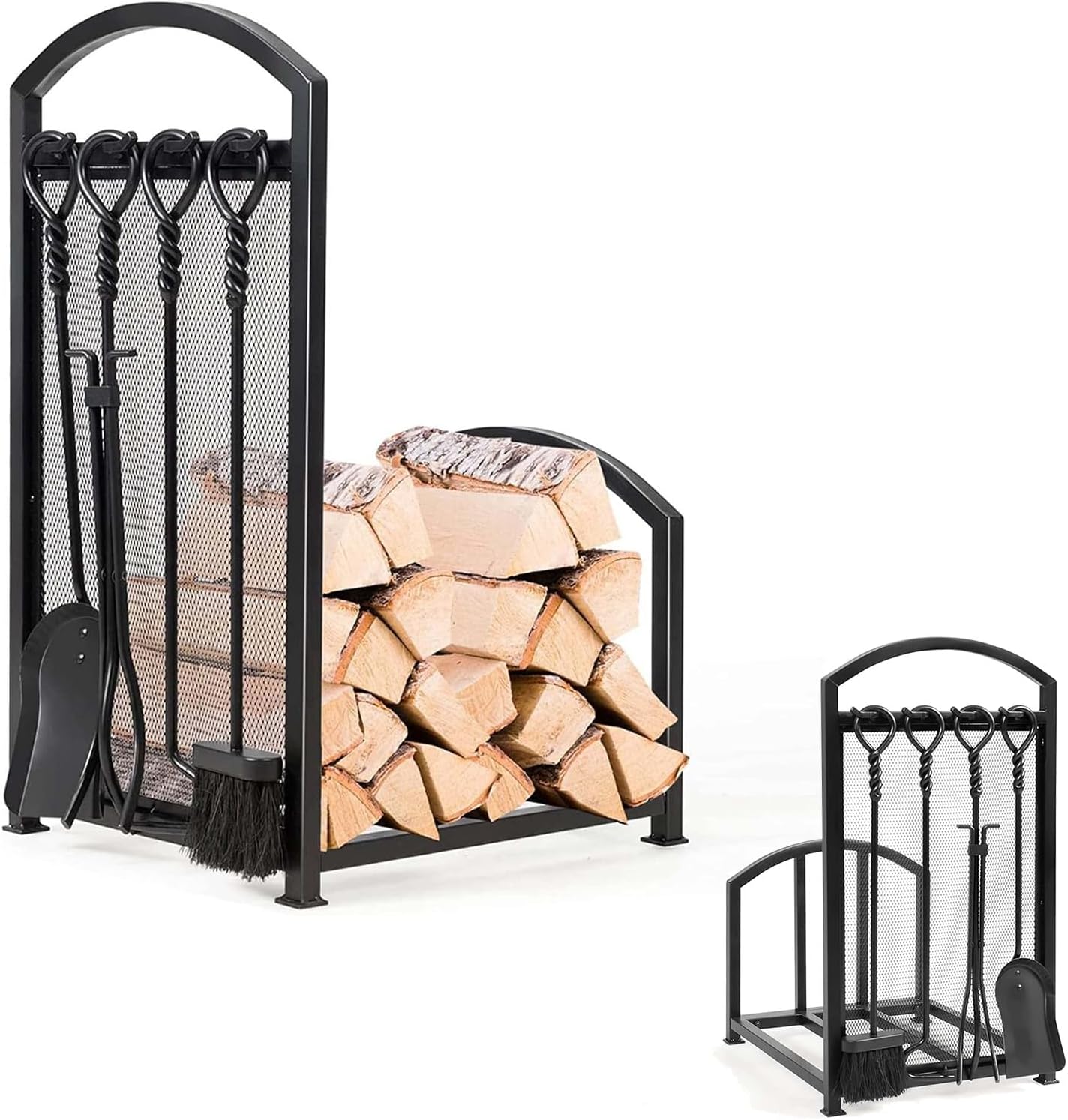 Amazon.com: ZARBAILRE Firewood Rack, Wood Lumber Storage Racks, Outdoor ...