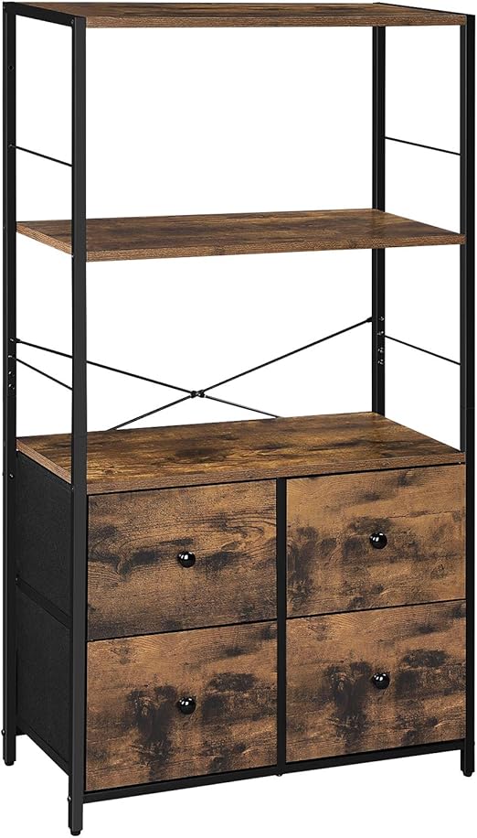 SONGMICS Storage with Shelves and Fabric Drawers