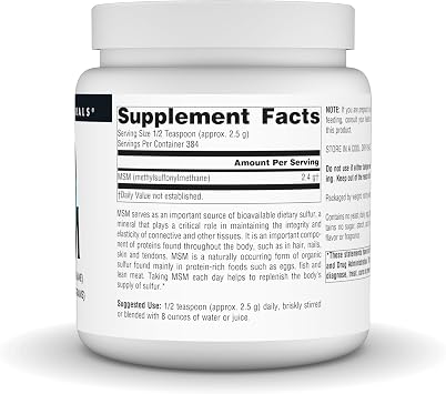Source Naturals MSM (Methylsulfonylmethane) Net WT. 35 Ounce (1,000 Grams) - Powder