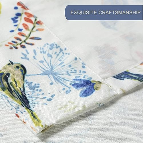 Miniatura 5 de Leeva Birds Vines - Cortinas estampadas para cocina, baño, lavandería, cenefa para ventanas y dormitorios, salón, 52 x 18 pulgadas