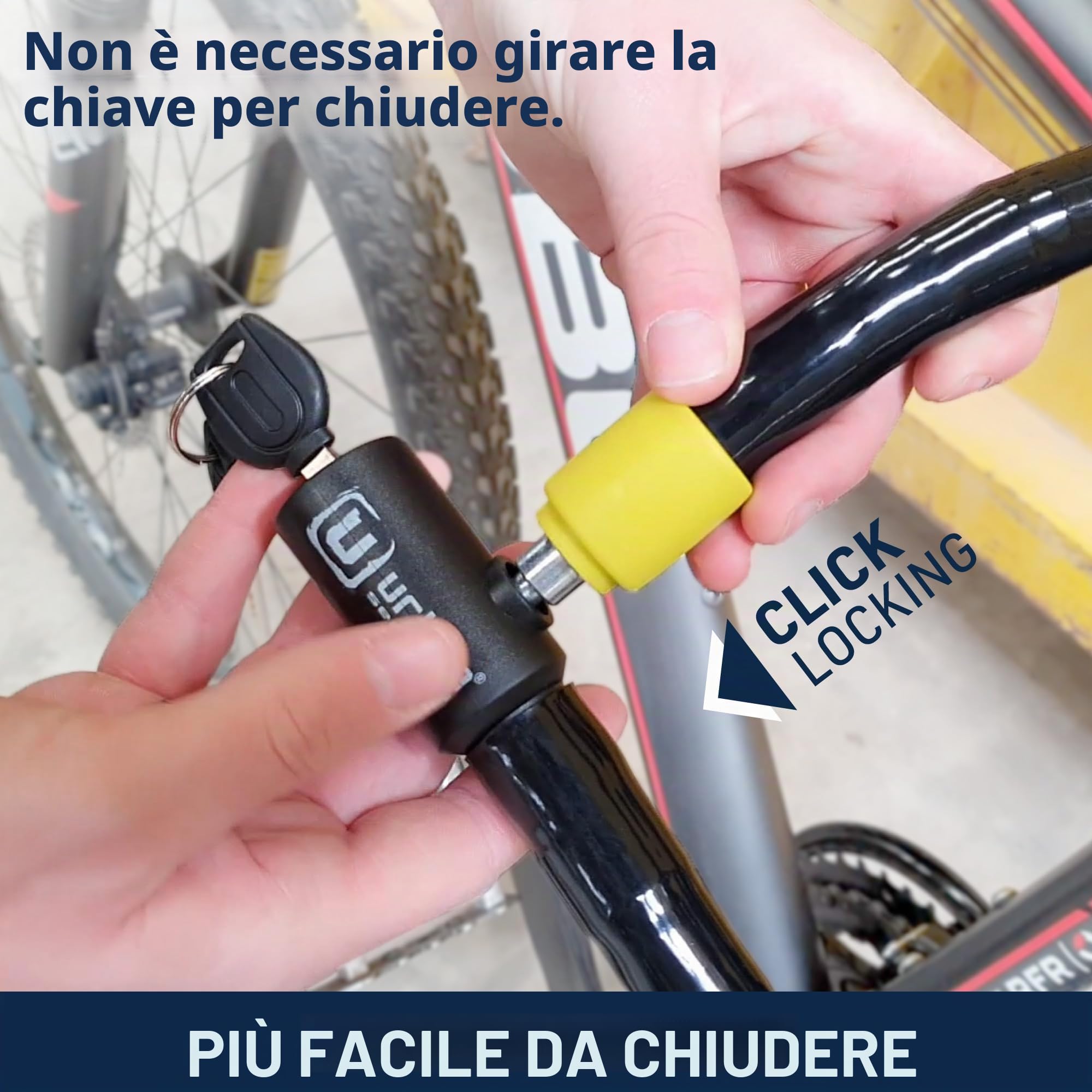 URBAN Catena Antifurto Moto Scooter Bicicletta Cavo Articolato Duoflex Acciaio Rinforzato Blocco Universale Sicurezza Motociclo