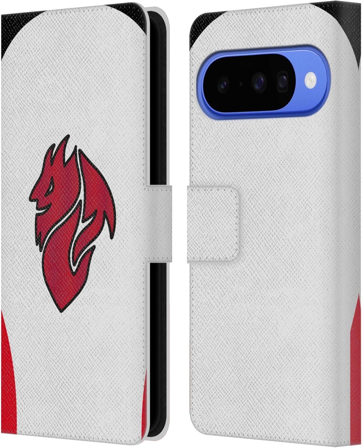 Head Case Designs Officially Licensed AC Milan Away 2025/26 Crest Kit Leather Wallet Case Compatible with Google Pixel 9 Pro XL