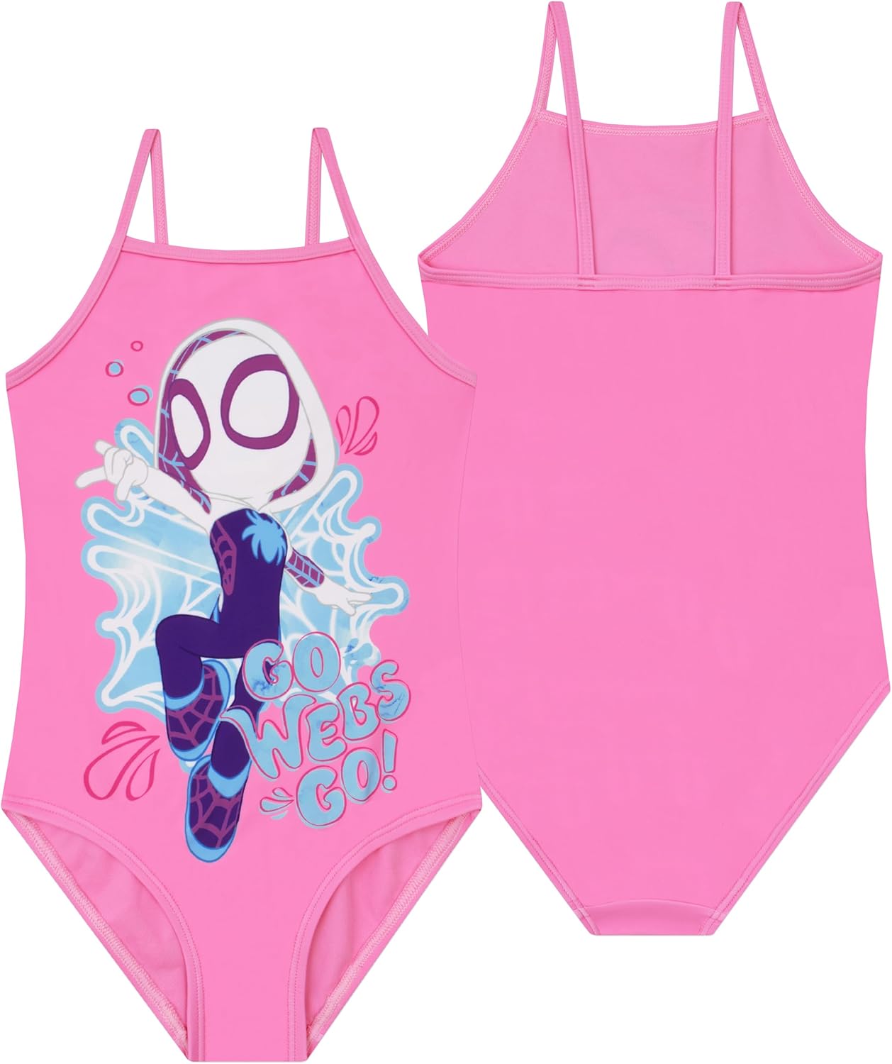 Marvel Girls Bathing Suit, Spidey and His Amazing Friends Girls Swimsuit, Superhero Kids Bathing Suit