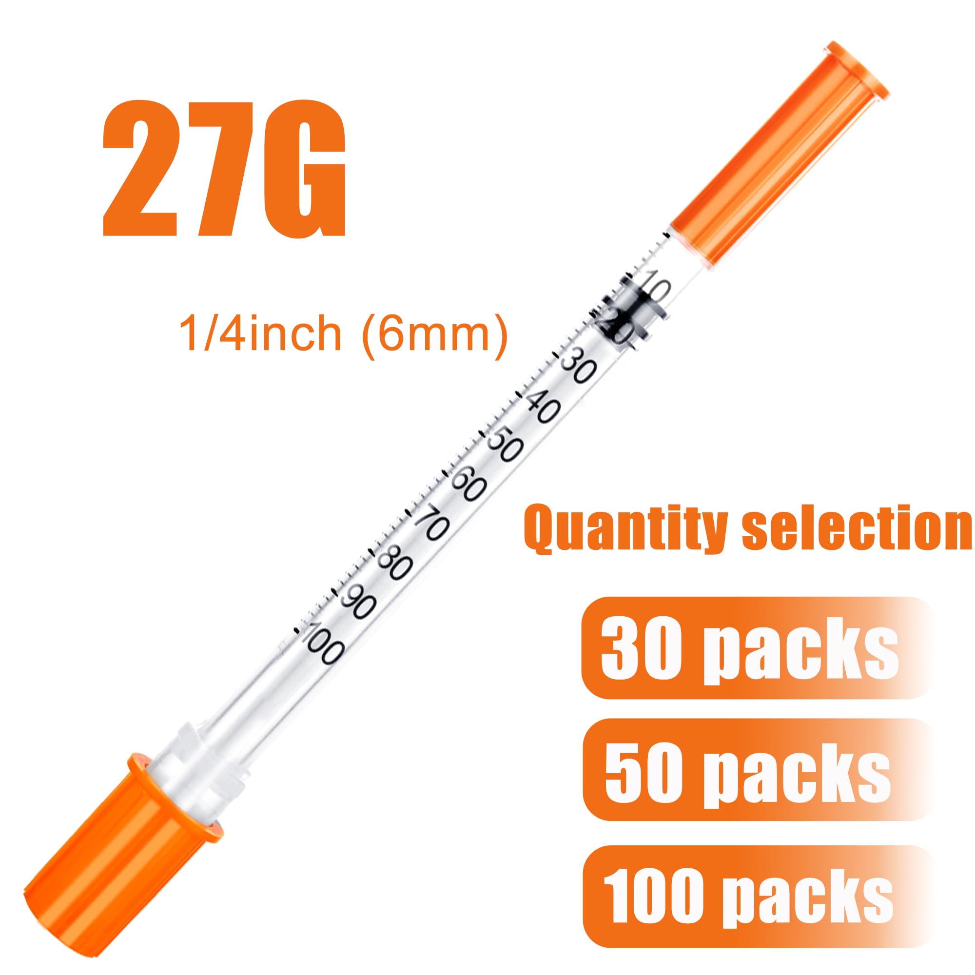 1ml Syringe 27Ga1/4Inch6mm 100Pack 1cc Tool — Amazon image 4