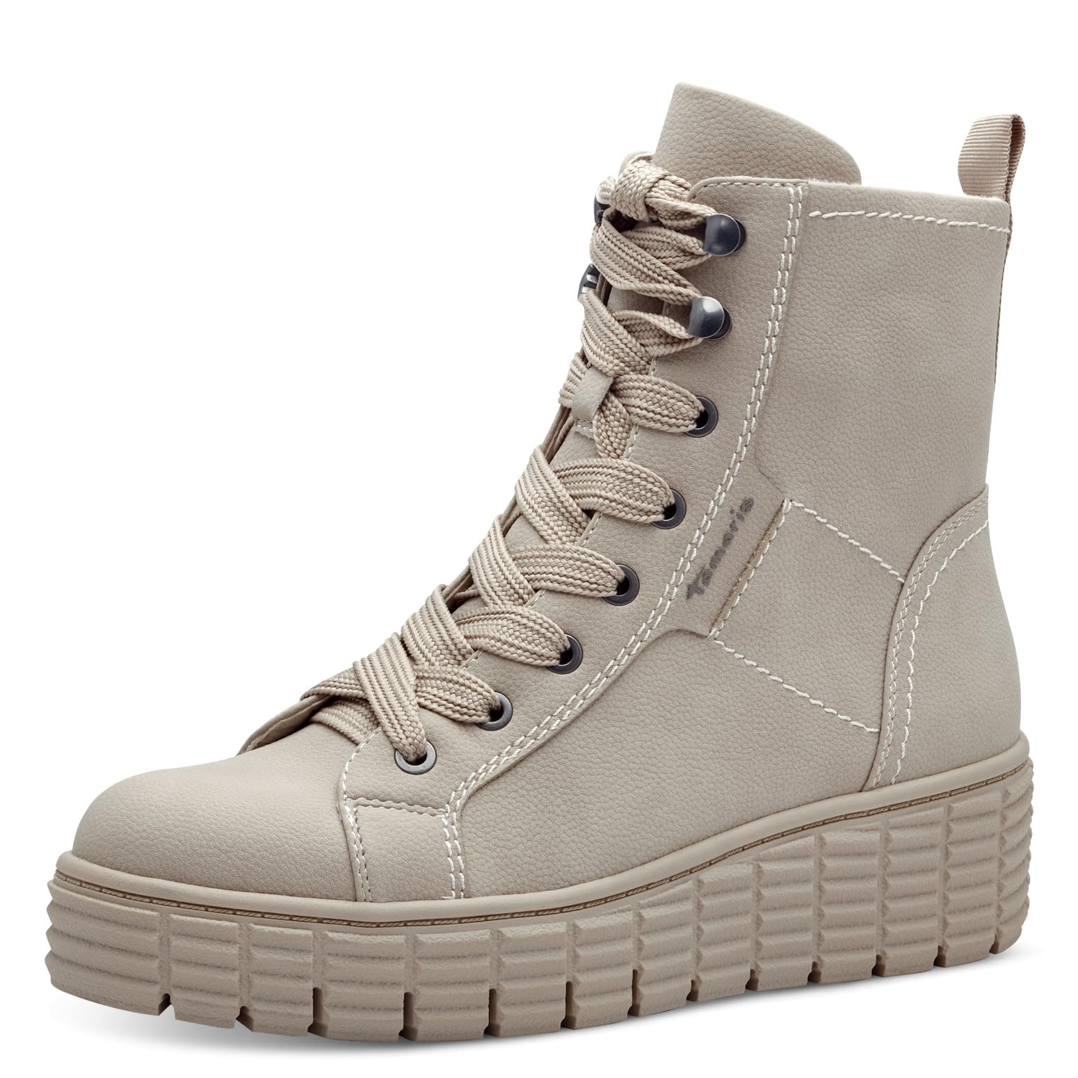 Tamaris Women's Beige Lace Ankle Boots