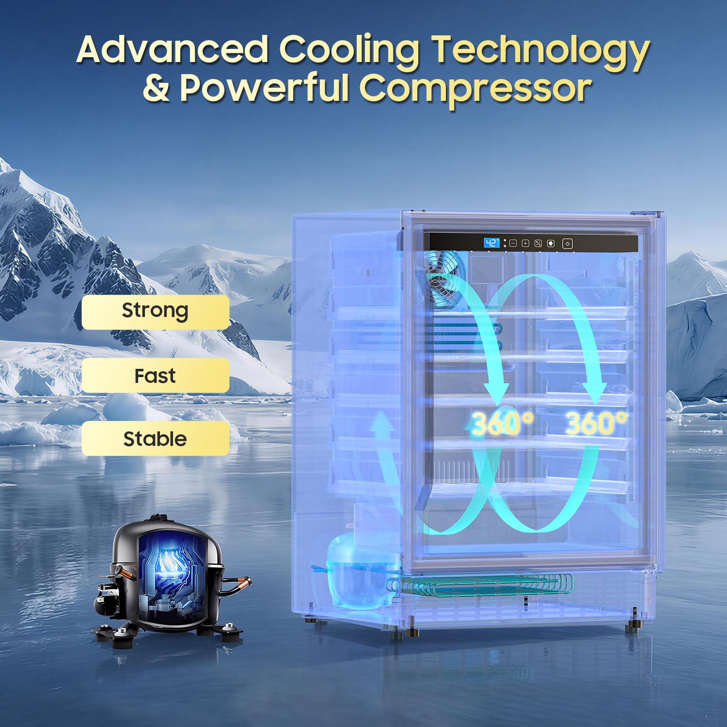 24 Inch Wine Fridge 54 Bottle Wine Cooler Refrigerator Freestanding/Built in, Compressor 4.9Cu.Ft Wine Cooler w/Lock & LED Display, 41℉-64℉ Digital Control Fridge, Housewarming Gifts for Wine Lovers on Fridge.com