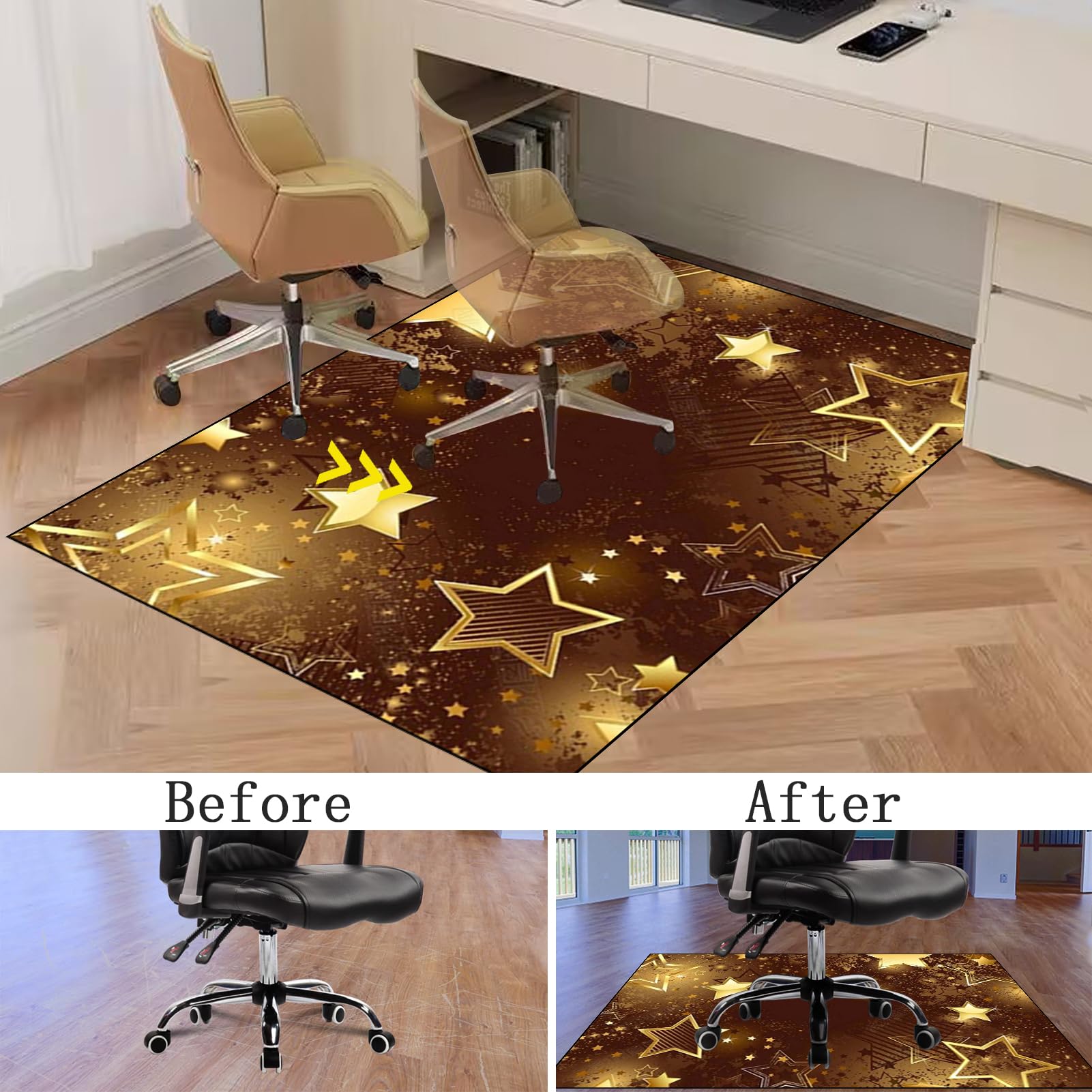 Tappeto Gaming pavimento, Tappetino Salvapavimento Antiscivolo, Tappeto per Sedia Ufficio per per Pavimenti in Legno Duro, Tappetini di Protezione per Pavimento per Parquet e Laminato 150 x 180 cm