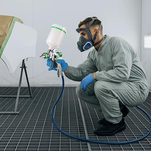 Miniatura 9 de Juego de pistola pulverizadora de aire HVLP con alimentación por gravedad, 2 piezas Pistola pulverizadora de pintura con boquilla de 0,8 mm 150 ml y