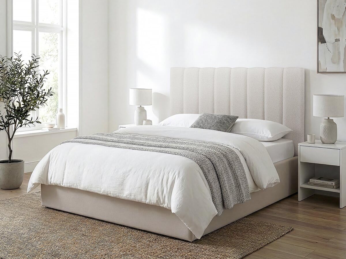 Habitat et Jardin Tête de lit en Tissu texturé Val Thorens - Beige - 160 cm