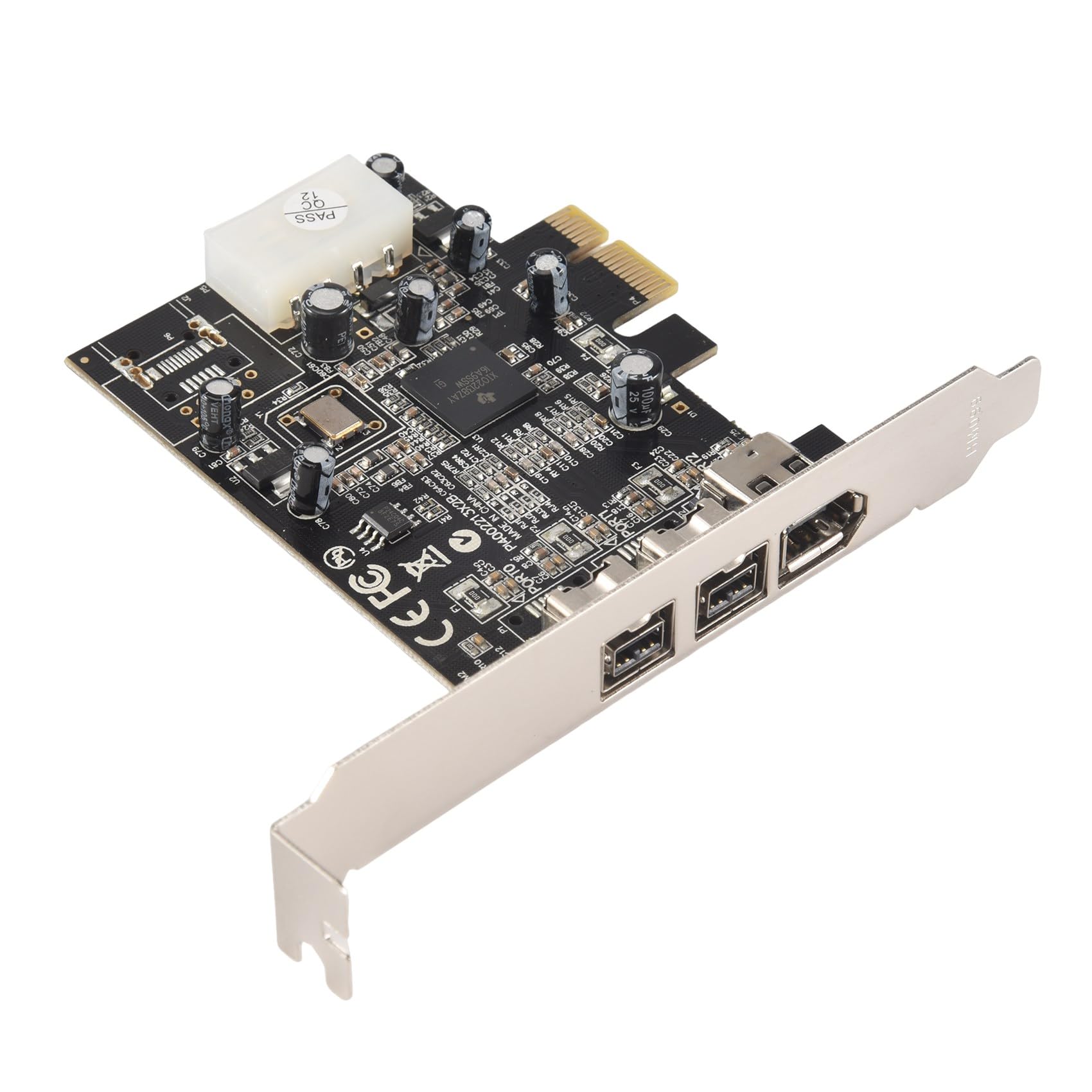 PEX30016 3-portowy chipset IEEE 1394 Firewire 1394B i 1394A PCIe 1.1 X1 TI XIO2213B wymaga starszego sterownika