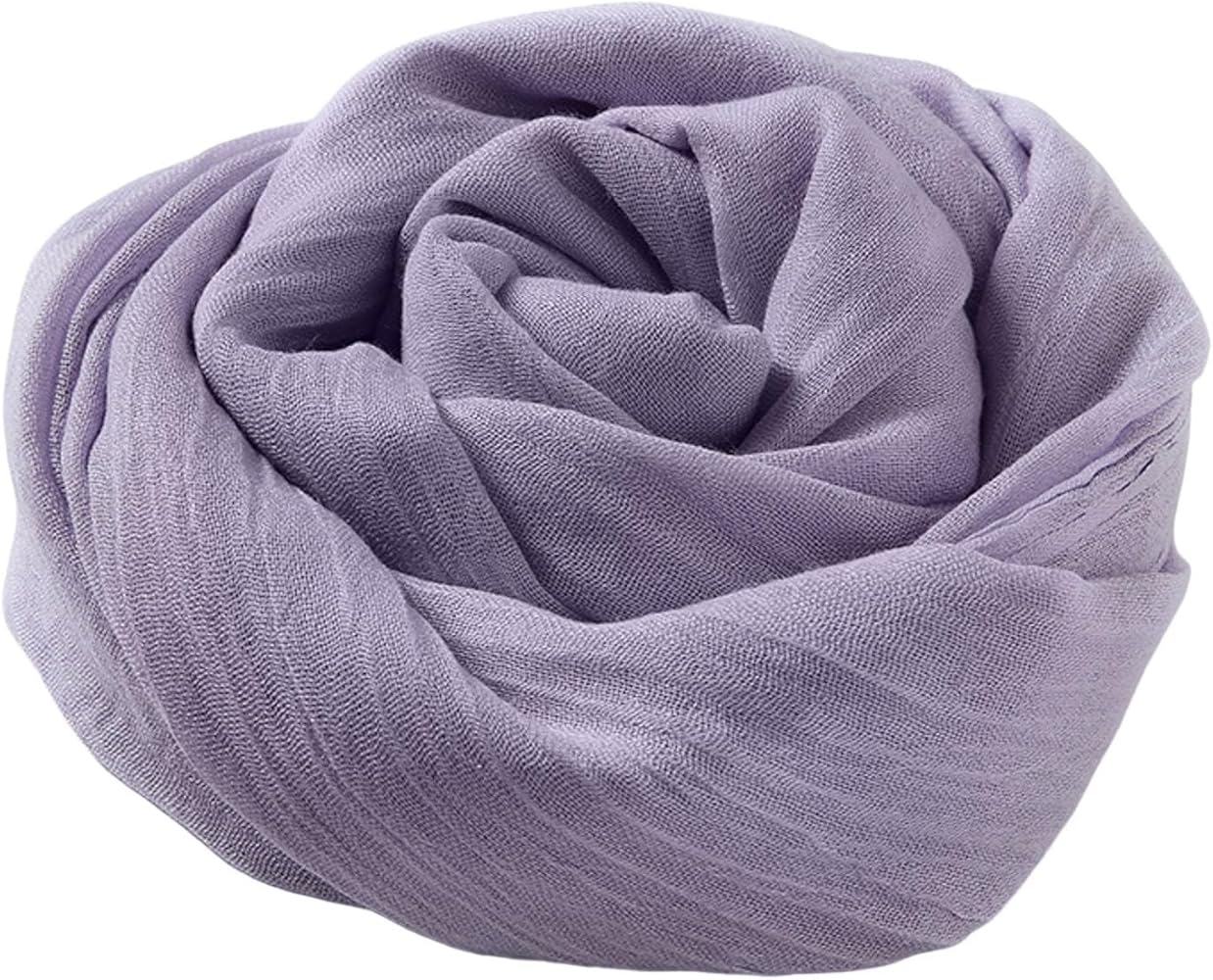 Generisch 2025 Foulard Uni Pour Femme En Coton Et Lin Pour Toute L'année 2025, Rose, Taille Unique