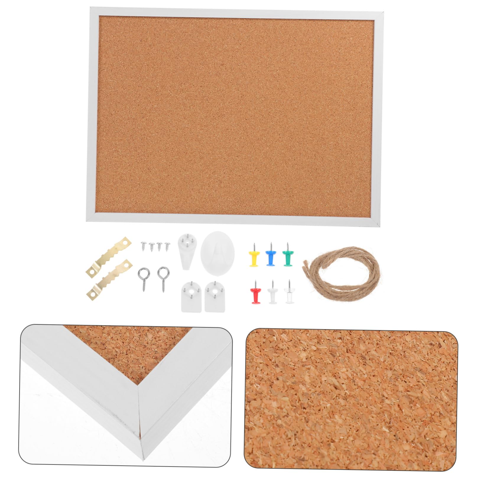 Mobestech Tablero de Mensajes Decorativo, Tablón de Anuncios de Madera Clavos para Colgar, para Oficina o Hogar
