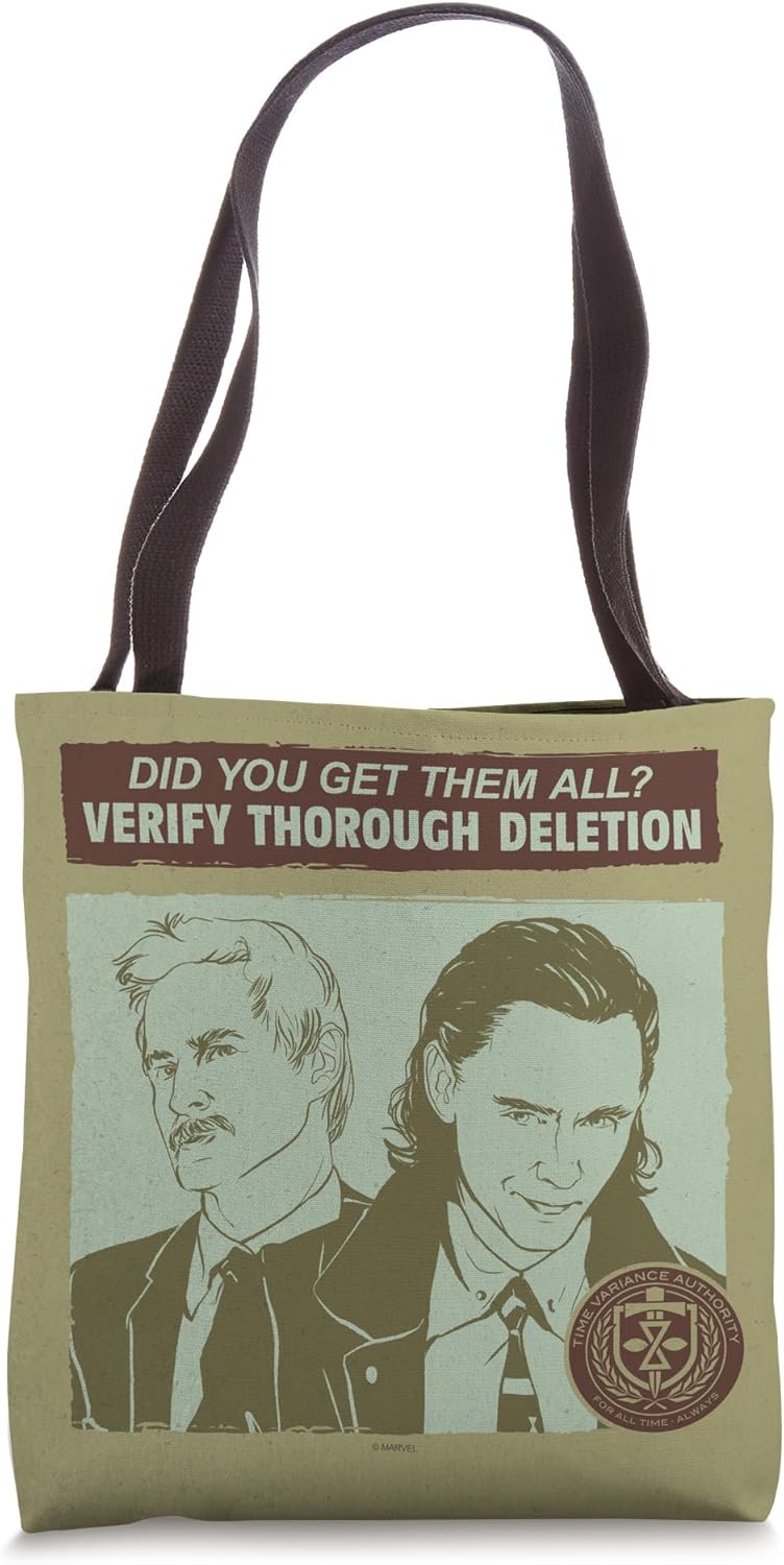 Marvel Loki and Mobius Did You Get All of Them? Tote Bag