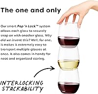 Vista 3 de TOSSWARE POP - Paquete de copas de cóctel y champán de plástico irrompible de alta calidad (48 unidades)