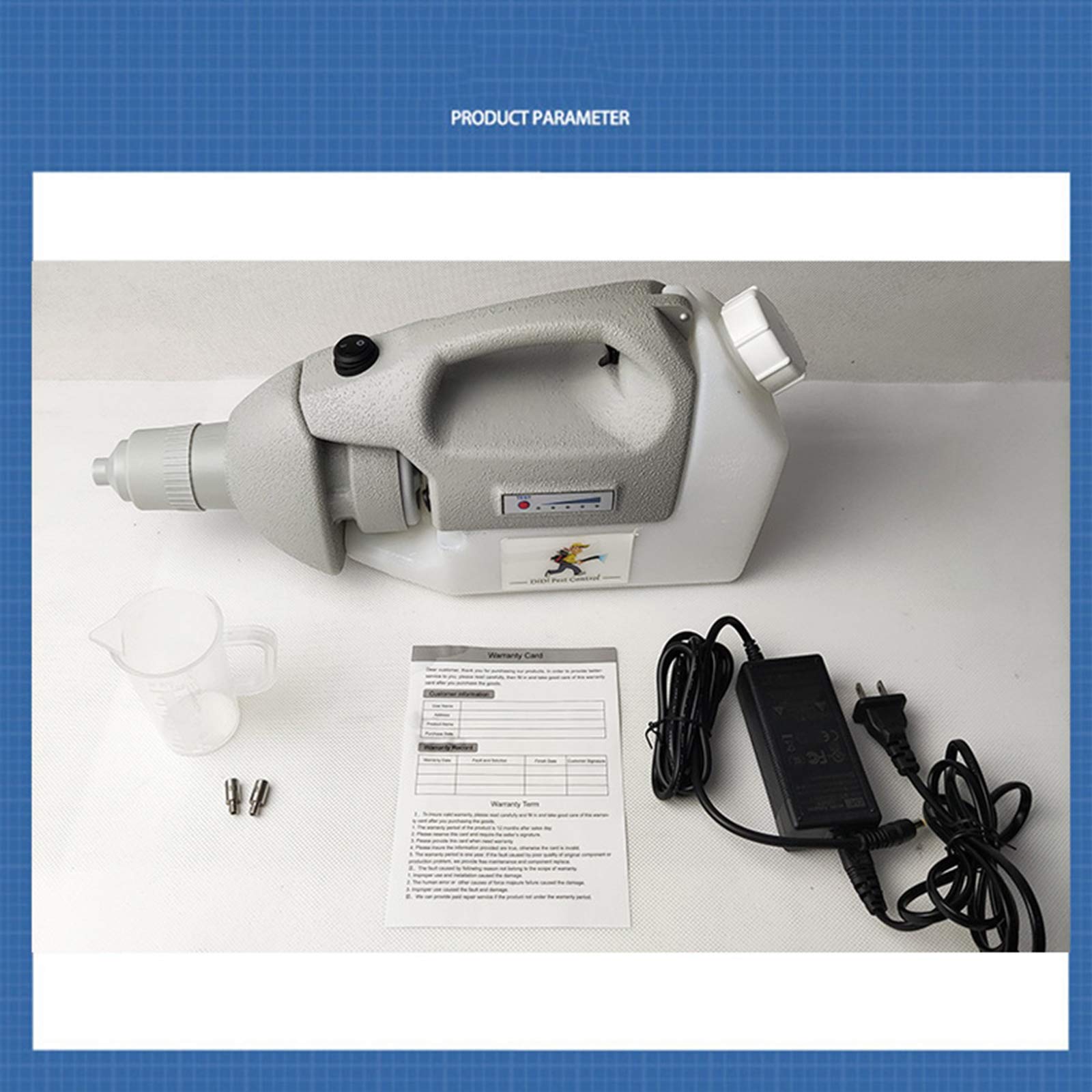 SIRUL Nebulizador ULV eléctrico de Carga inalámbrica de 1.6L, Nebulizador frío eléctrico ULV portátil, con tamaño de partícula Ajustable 35-60μm / Mm, Batería de Iones de Litio de 24V