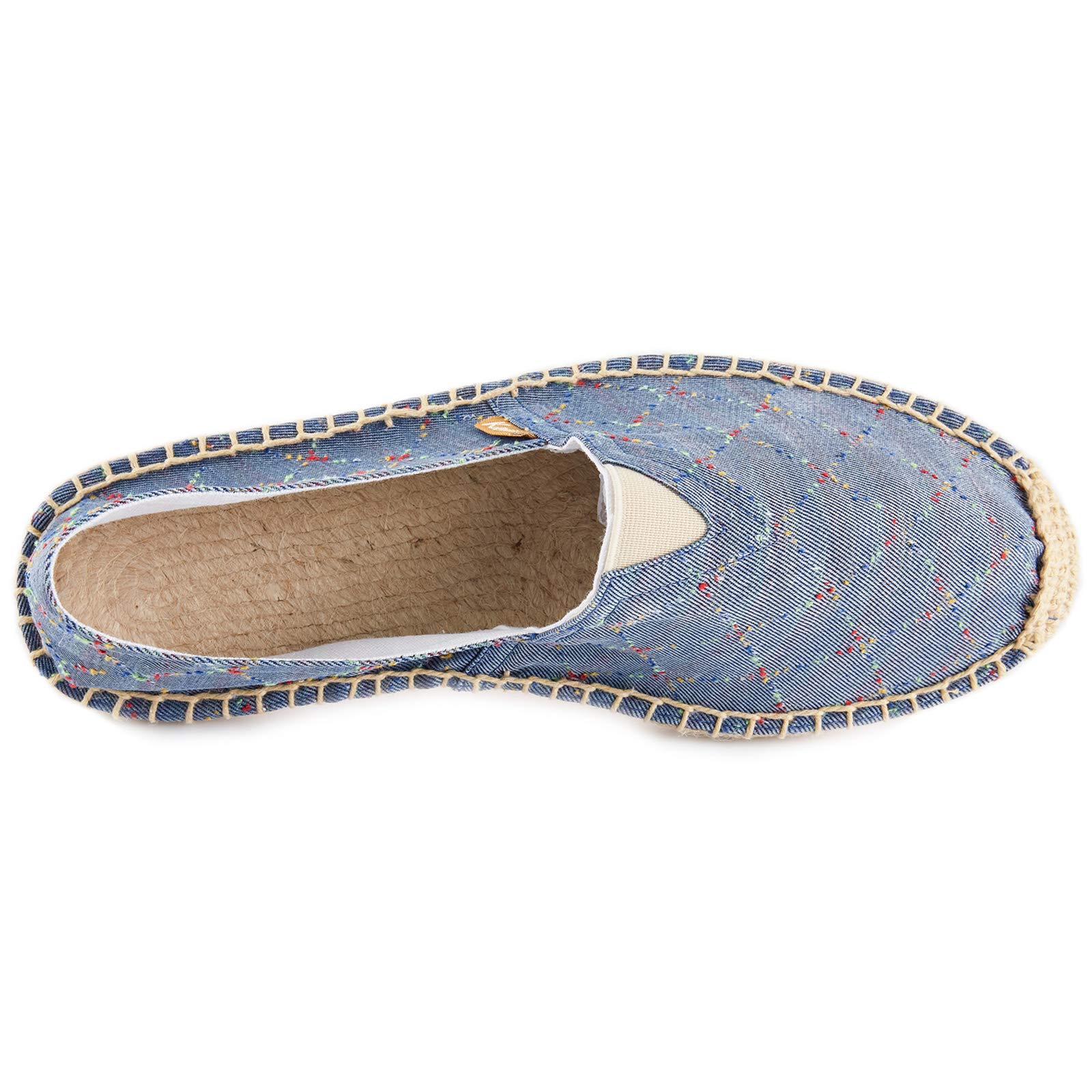 Espadrilles Plates en Toile décontractées Carreaux pour Hommes