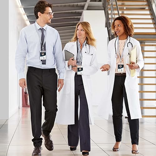 Miniatura 10 de WILLIZTER Soporte transparente para tarjetas de identificación con cordón, resistente al agua, pantalla vertical, protector de tarjeta de