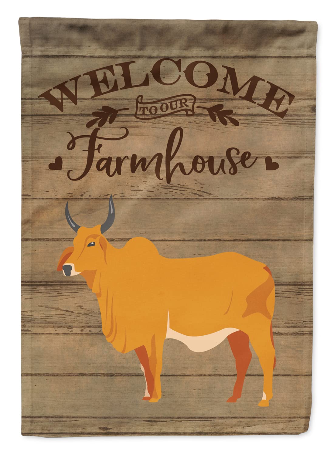 Drapeau Welcome Zebu Indicine Cow pour décorer votre entrée de maison de campagne