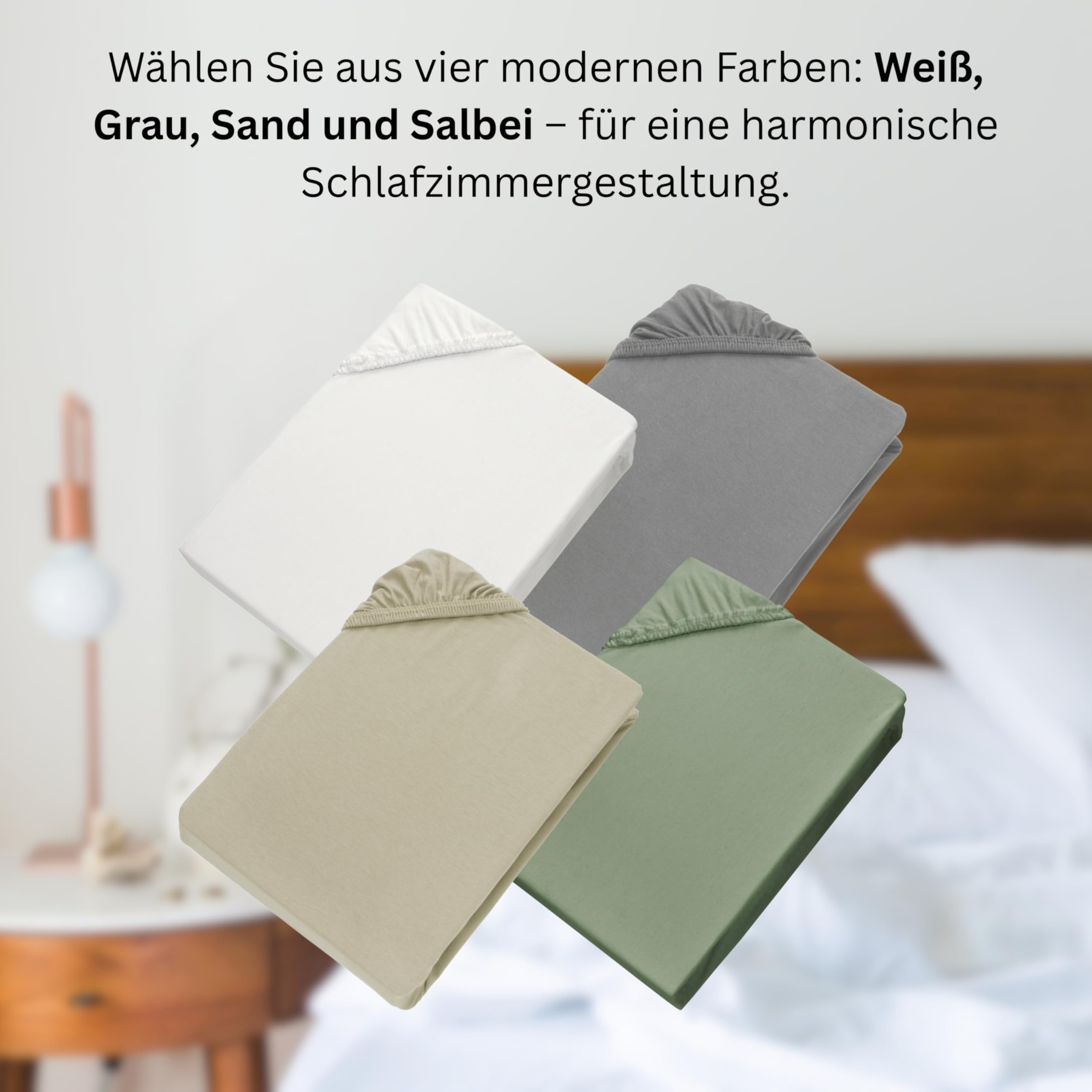 Schöner Wohnen Spannbettlaken 180x200 cm Biały do 200x200 cm - Luksusowe prześcieradło z dzianinowej bawełny z certyfikatem Öko-Tex - na materacy do 30 cm i łóżka Boxspring – prześcieradło na łóżko