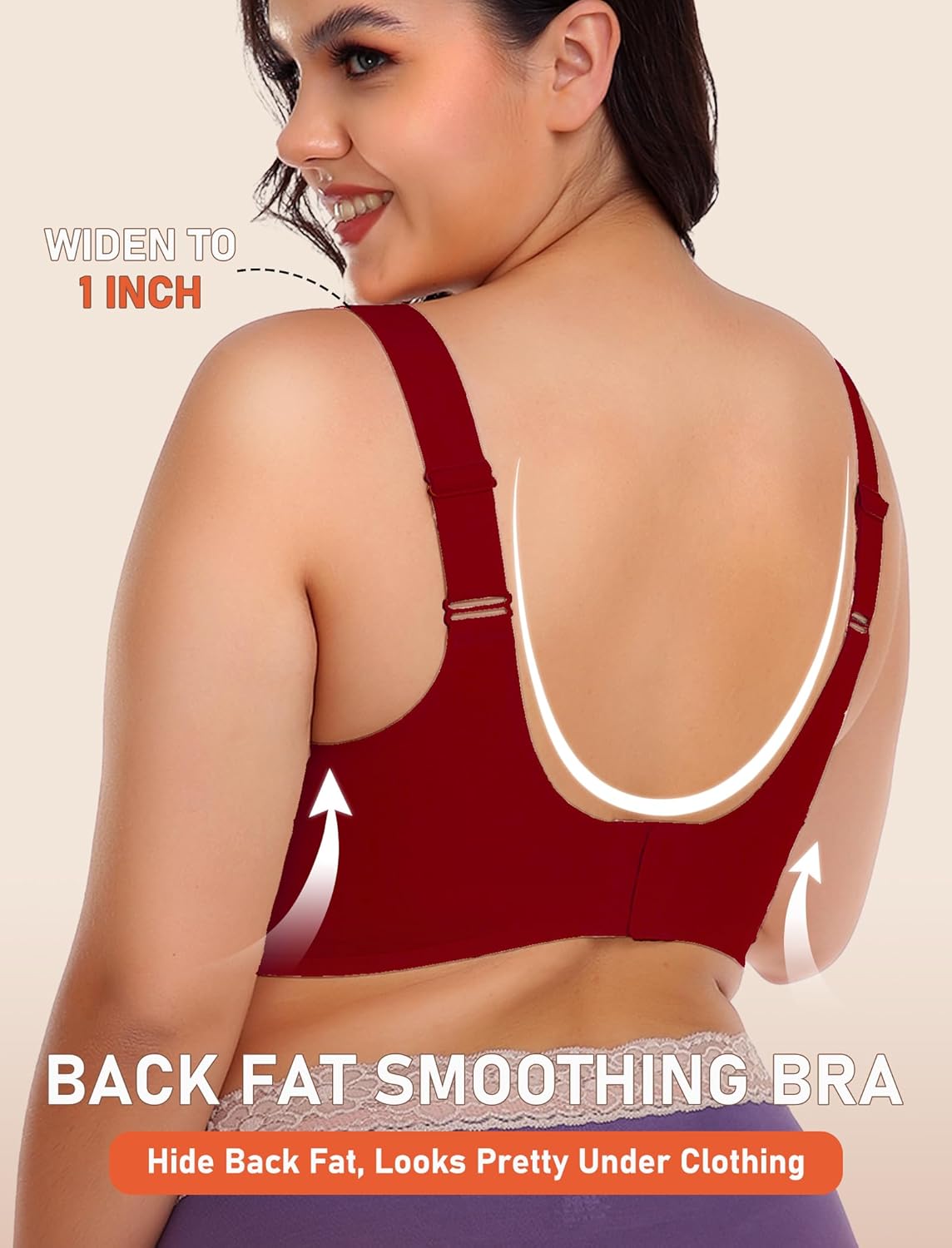 Gailife Womens Wireless Push Up Bras for Women No Underwire Seamless Full Coverage Supportive T Shirt Everyday Bras - Image 5