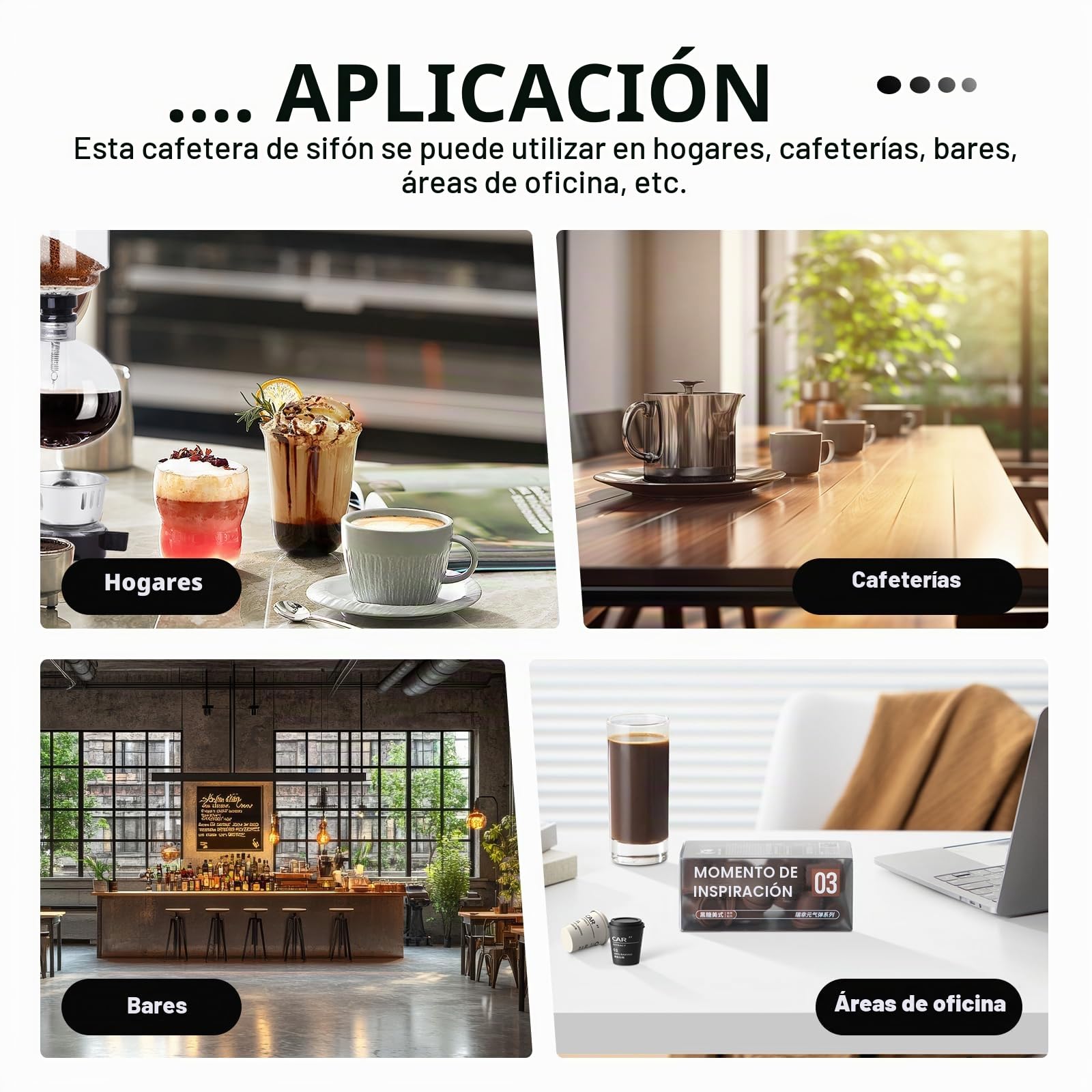 YUCHENGTECH Cafetera de Sifón,vidrio，3 tazas (360 ml)