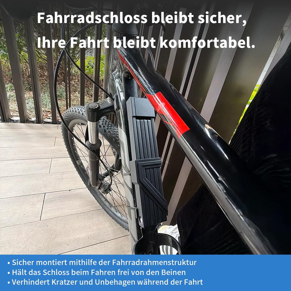Antivol de vélo pliable avec clé pour une grande sécurité, antivol de vélo de qualité supérieure avec maillons robustes pour vélo, vélo électrique, scooter et scooter électrique