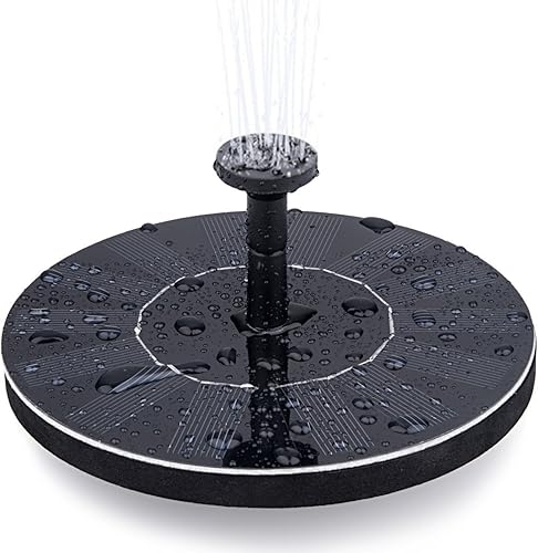 Bomba de fuente solar, 1.4 W, kit de panel de bomba de fuente de baño solar para pájaros, bomba sumergible de riego al aire libre, estanque de