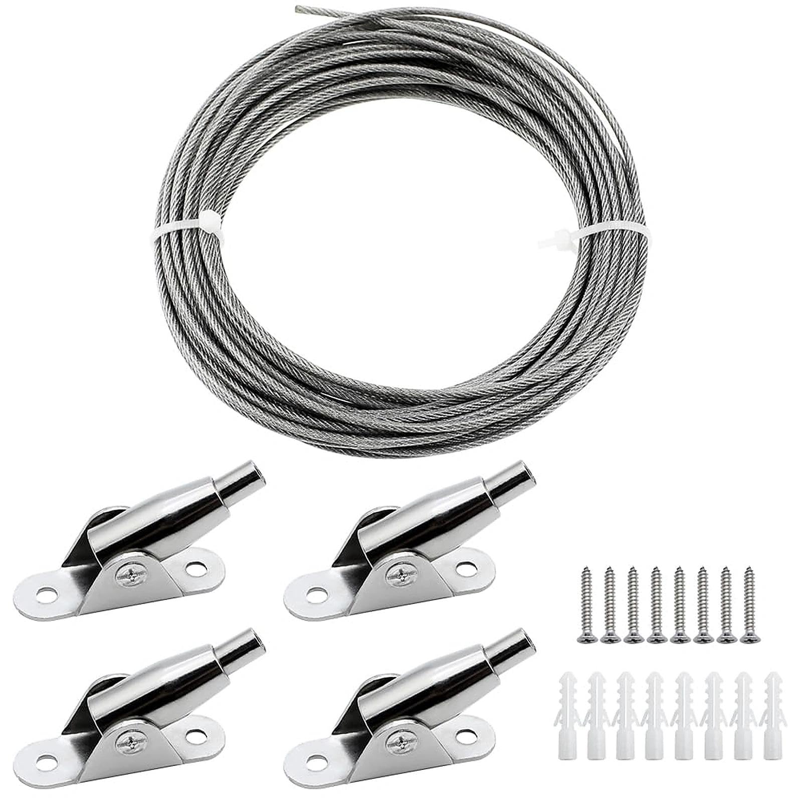 Cavo in acciaio inossidabile, 50 metri/fune in acciaio inossidabile da 3 mm, manicotto M3, imbracatura in acciaio inossidabile da 3 mm | Leroy Merlin