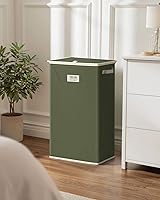 Vista 7 de SOLEDI - Canasta de lavandería con tapa de 100L, canasta de ropa plegable grande y alta, cesta de lavandería con bolsa removible fácil